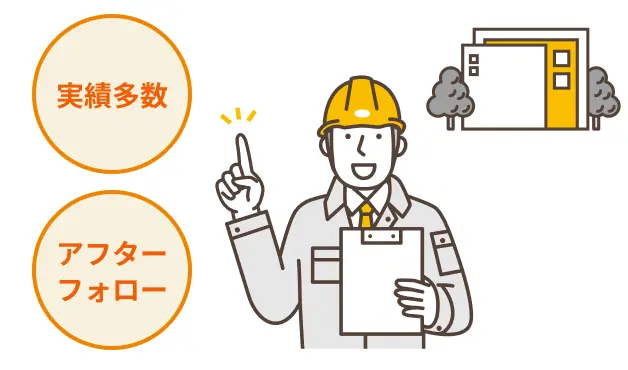 実績多数 アフターフォロー